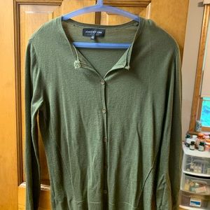 Olive green cardigan